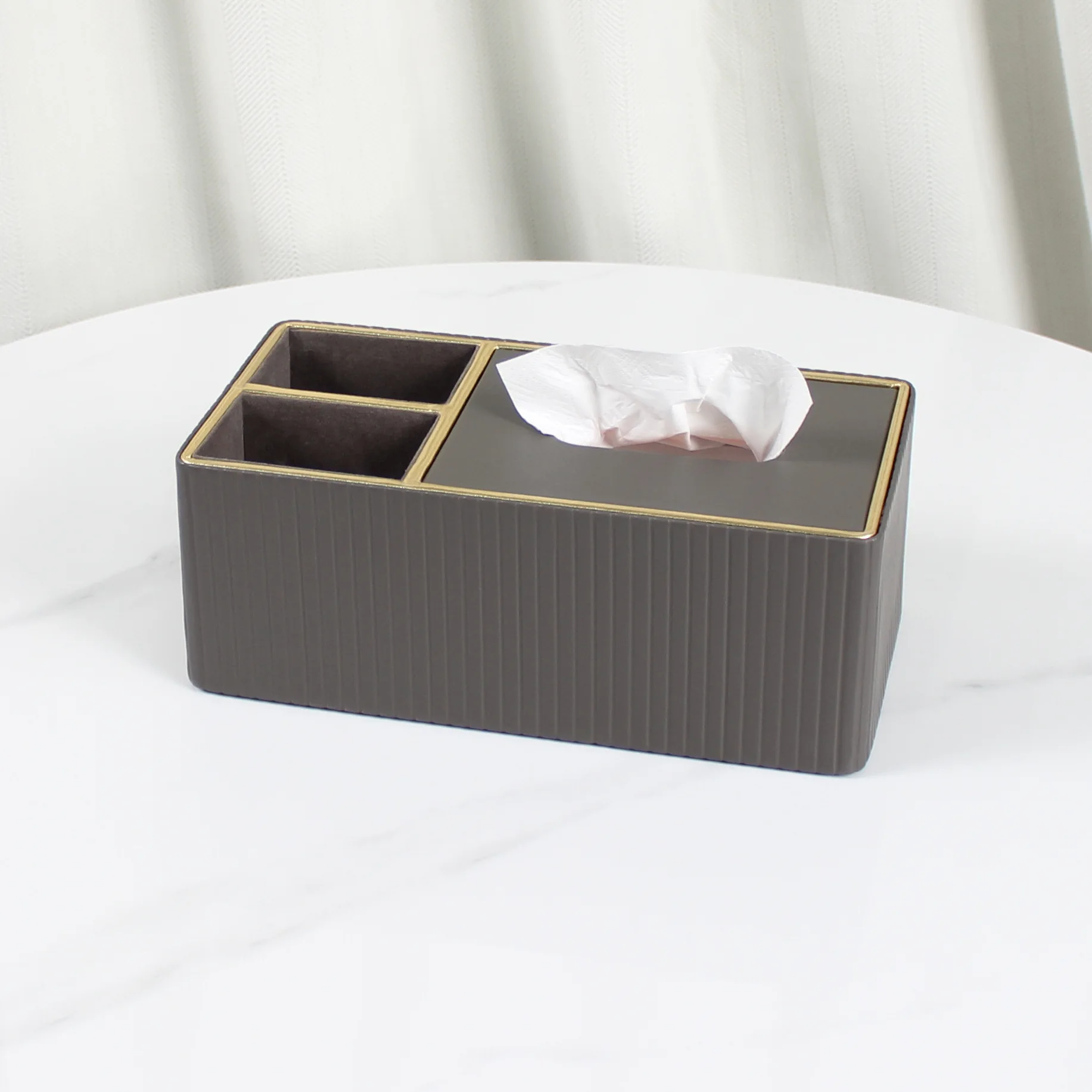 White Living Room Light Luxury Nordic Style Home Creative Coffee Table Remote Control Storage Box Multifunctional Paper Box