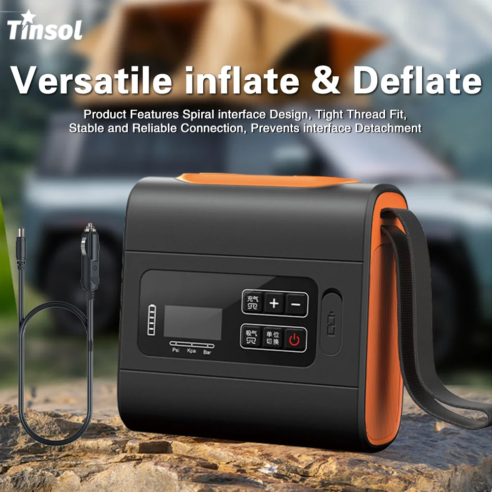 TINSOL New Outdoor Wireless Air Pump Portable Electric MINI Inflatable Pumps with Inflatable Deflate for Beds Mats Swimming Ring