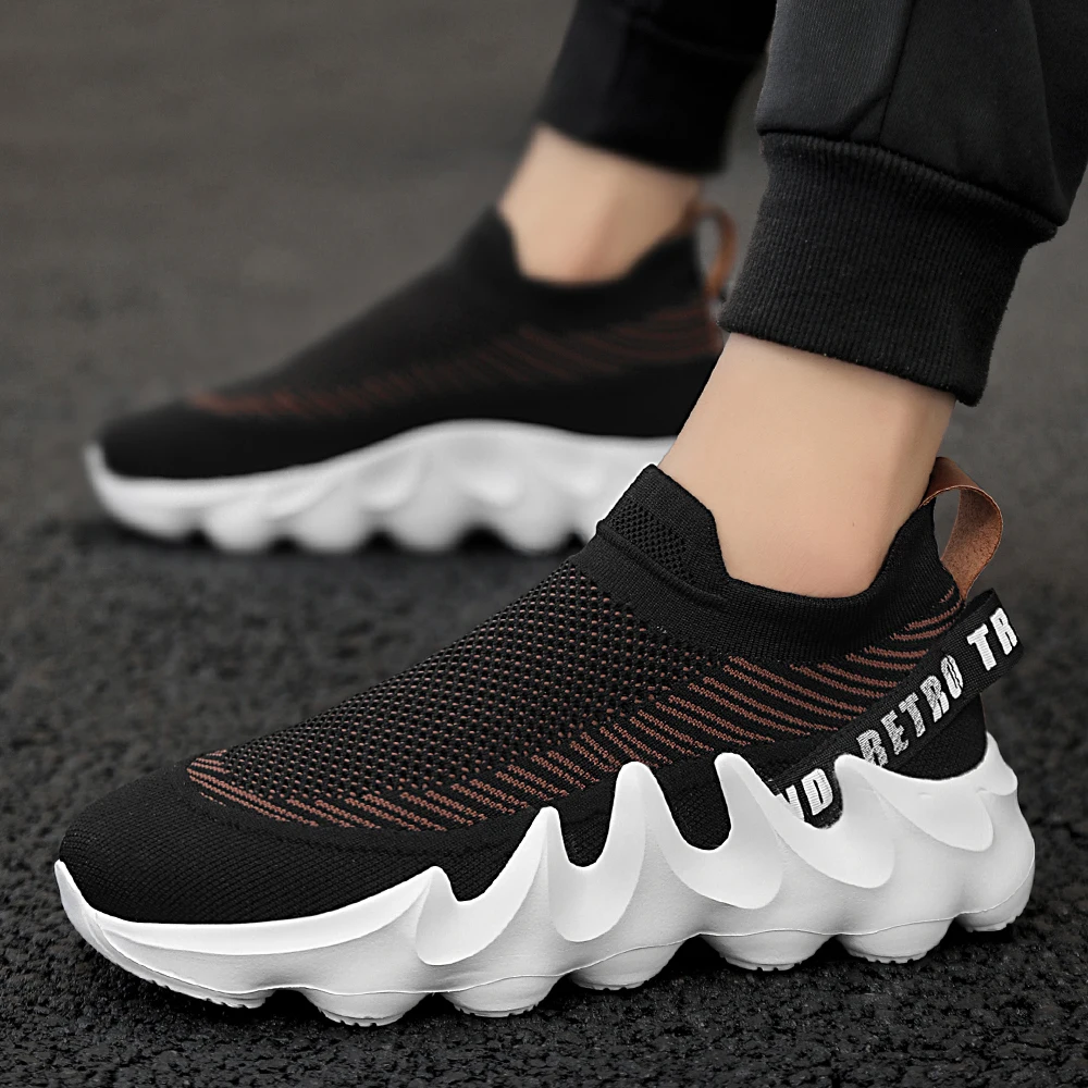 Herren Outdoor-Wander- und Laufschuhe in großen Größen, bequeme, vielseitige, modische Sportschuhe für Paare zum Training. – Detail 12