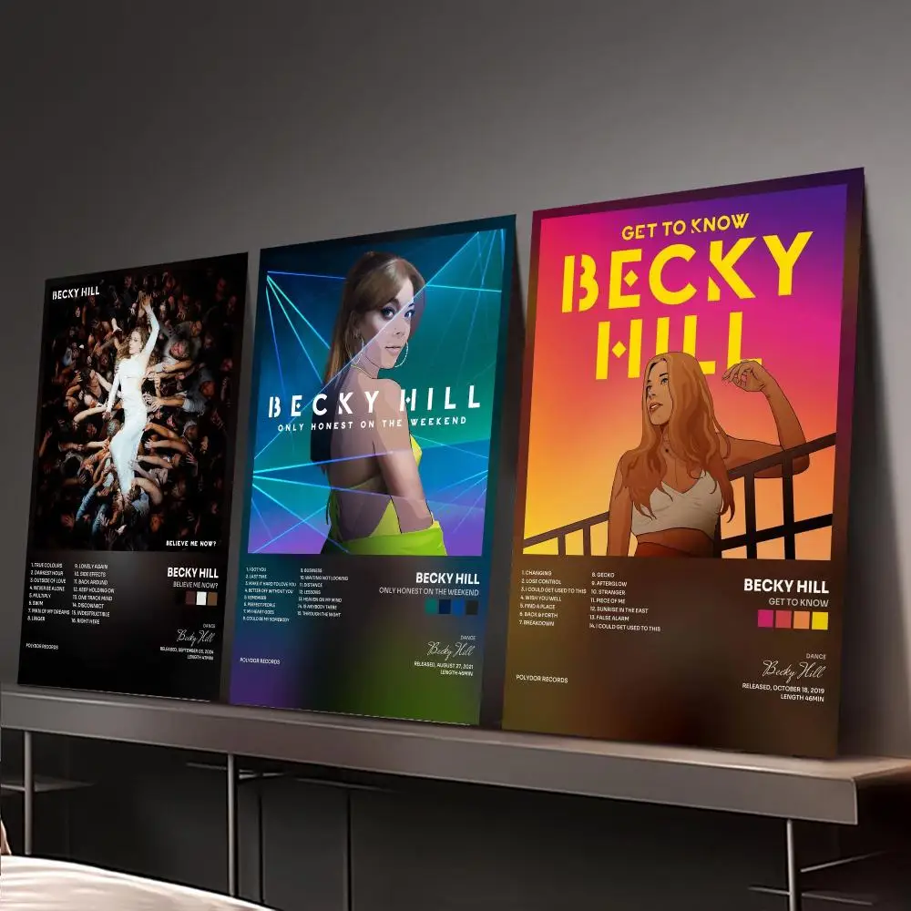 Singer B-Becky Hill Poster Home Wall Decoration Artwork for Bedroom Office Living Room Interior Display
