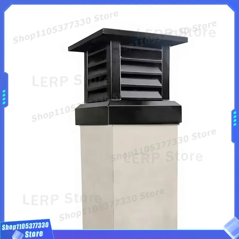 Modern Rectangular Aluminum Chimney Cap Wall Mounted Durable Easy Install Vent Cover with 1 Year Warranty for Home Roof