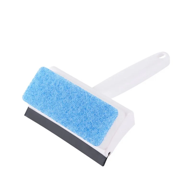 2 in 1 Glass Wiper Window Cleaner Household Window Cleaning Tool Glass Cleaner Dual-use Sponge Cleaning Brush with Holes