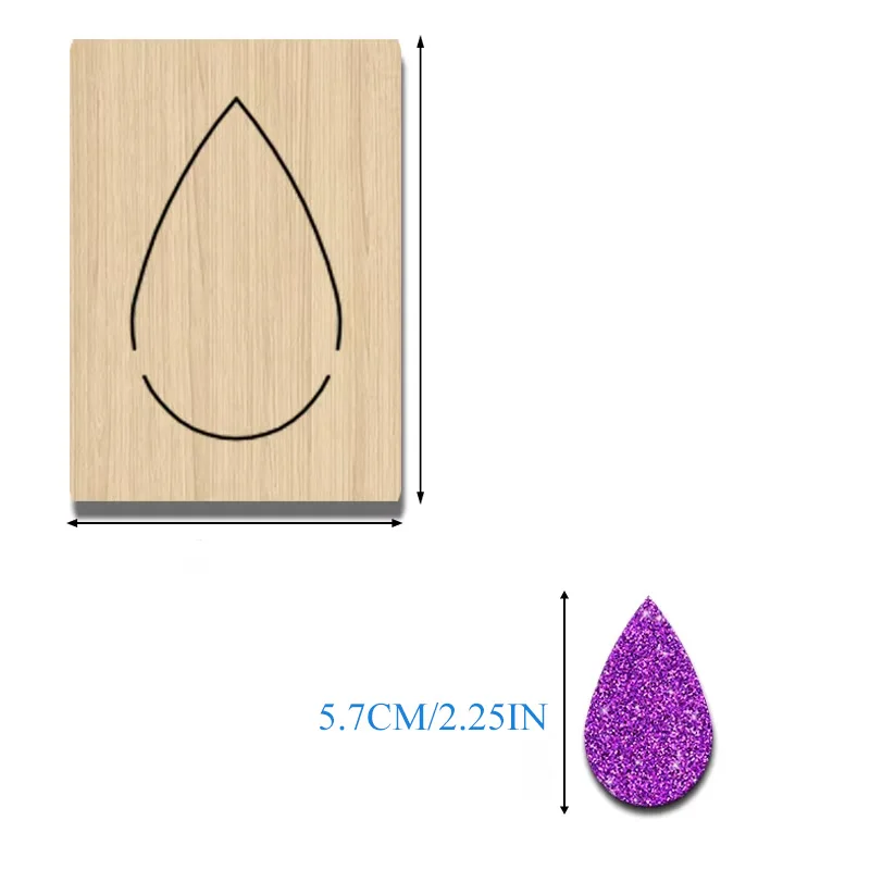 1 piece wooden cutting die for earrings in various shapes for Christmas, suitable for all cutting machine