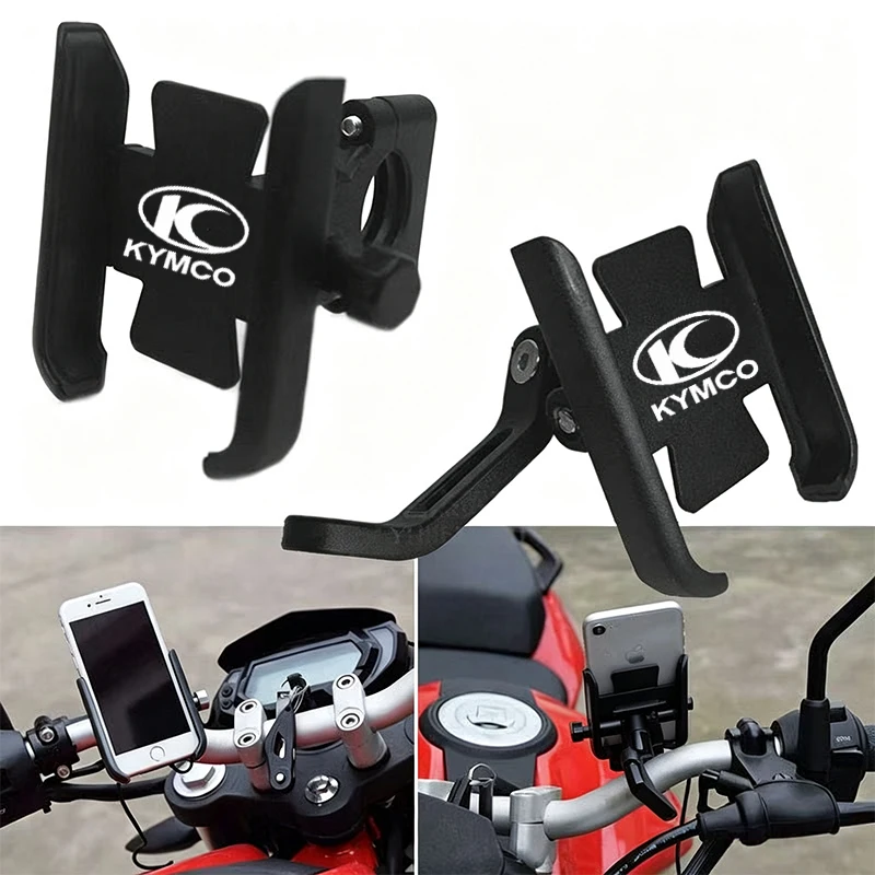 For KYMCO DownTown 125 200 300i 350i XCITING 250 300 350 400 500 Motorcycle Phone Shock Absorbing Alloy Navigation Bracket Holde