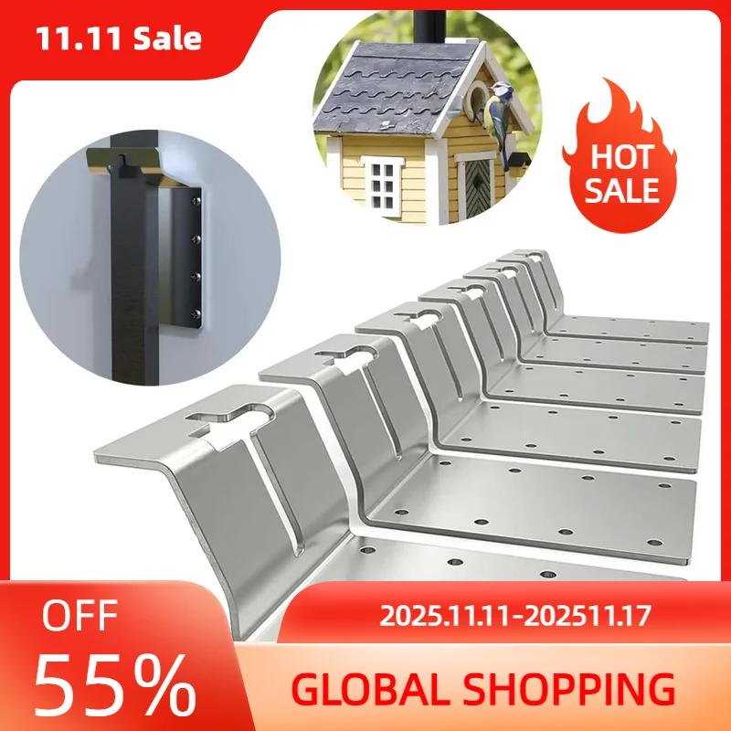 

6 шт. монтажный кронштейн для Т-образной стойки, сверхмощная вертикальная монтажная вешалка для мишени для Т-образного забора, птичьего домика, знаки для пиломатериала, почтовый ящик