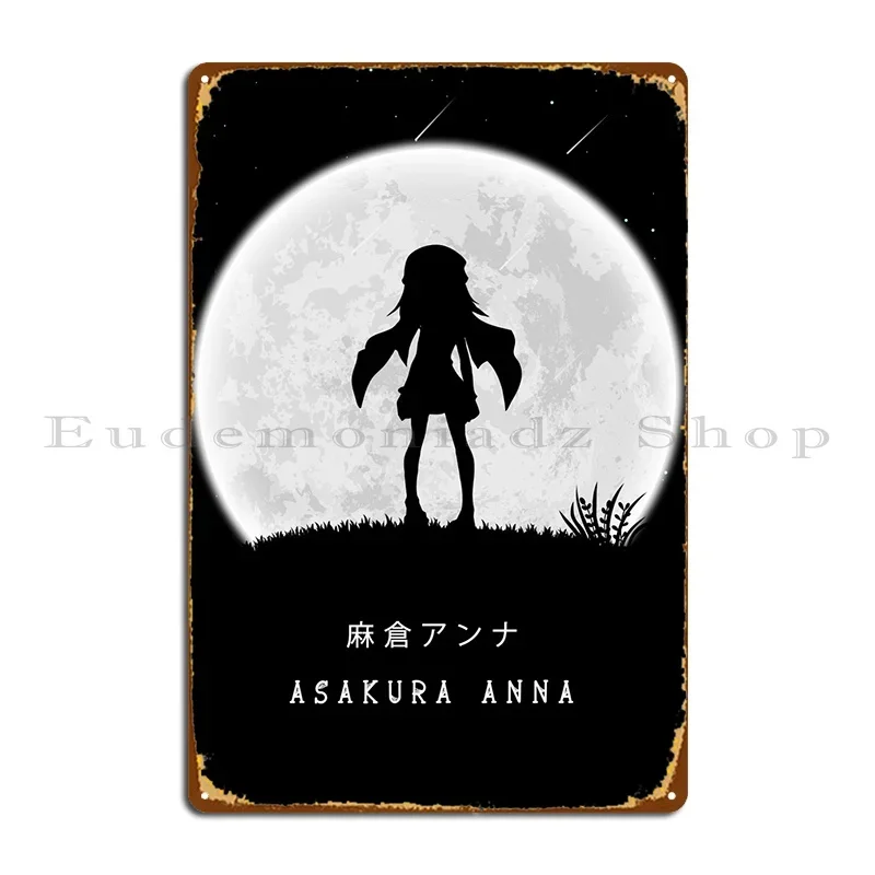 Asakura Anna Shaman King Metal Plaque Poster Kitchen Garage Designing Printing Vintage Tin Sign Poster