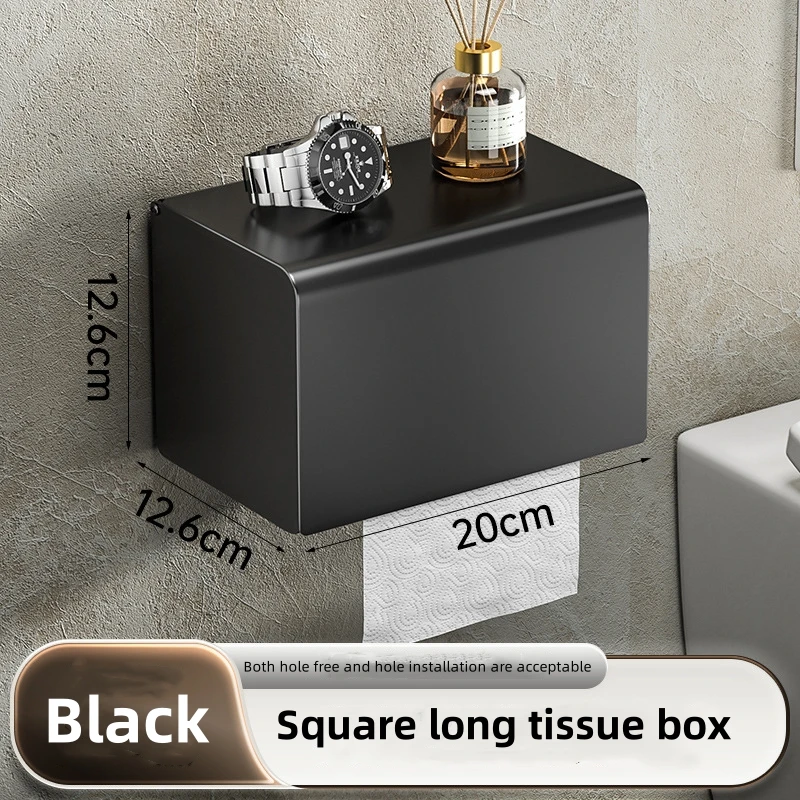 Quadratische Tissue Box Toilette Wasserdichte Papier Roller Toilette Hand Papier Box Punch-freies Bad Papier Halter