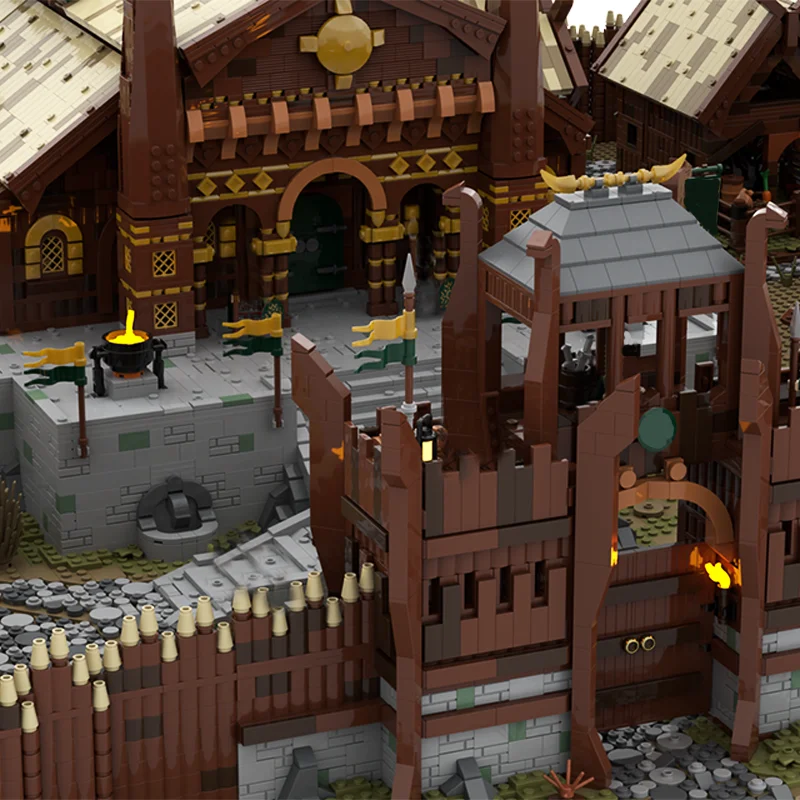 23240 قطعة MOC في نهاية المطاف Edoras روهان تاون نموذج اللبنات العمارة هدية الكريسماس تجميع اللعب لتقوم بها بنفسك فكرة عيد ميلاد الاطفال #4