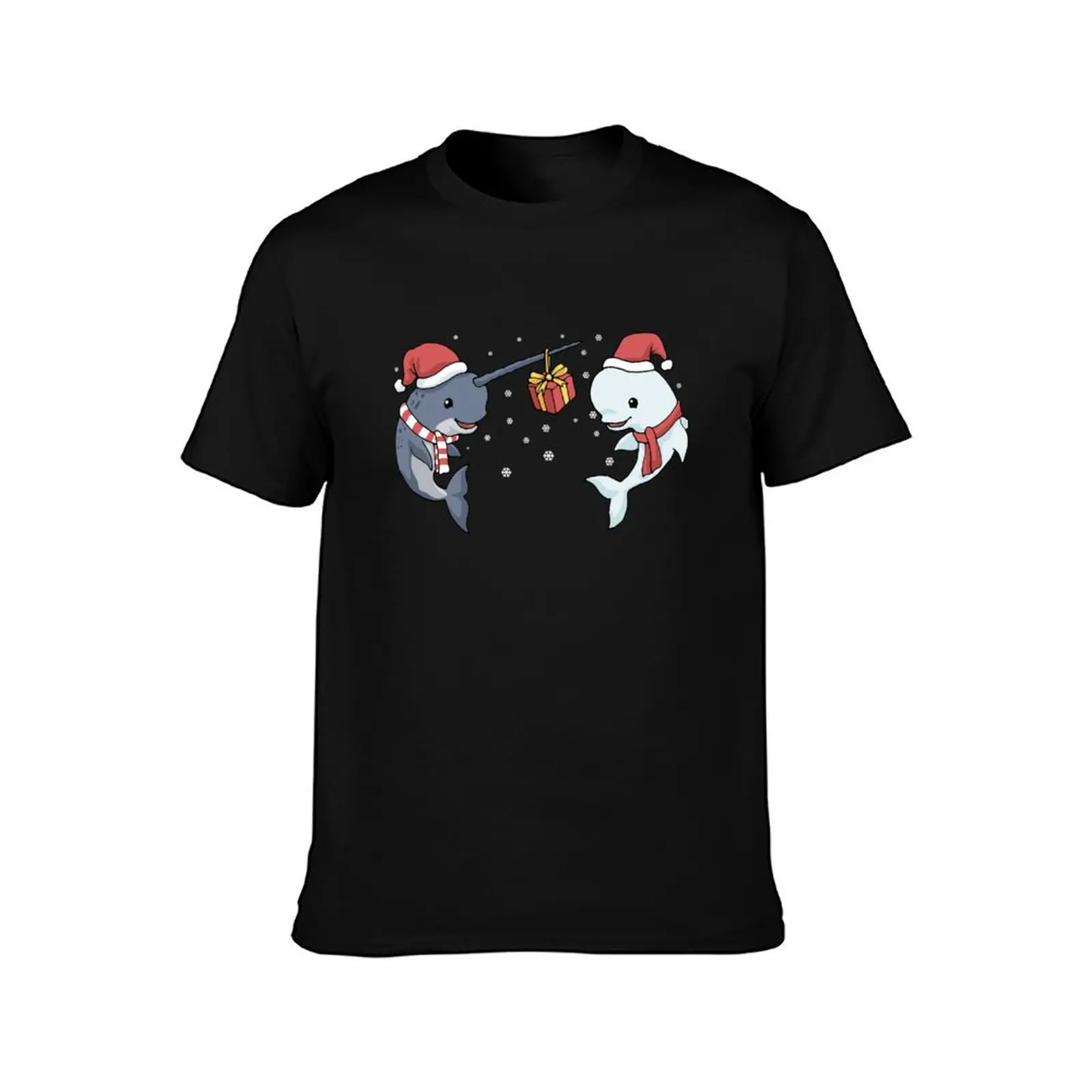 Christmas Narwhal Gift Kids Beluga Whale Present Women Narwhal T-Shirt Festival Short Sleeve T-Shirt