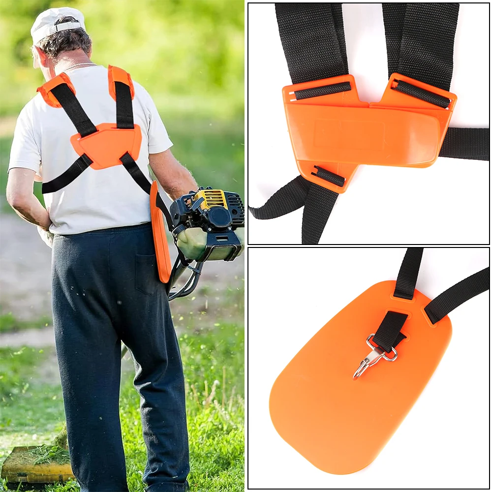 For Brush Cutter Trimmer Garden Pruner Comfortable Labor Saving Strimmer Padded Belt W Shape Double Shoulder Harness Strap