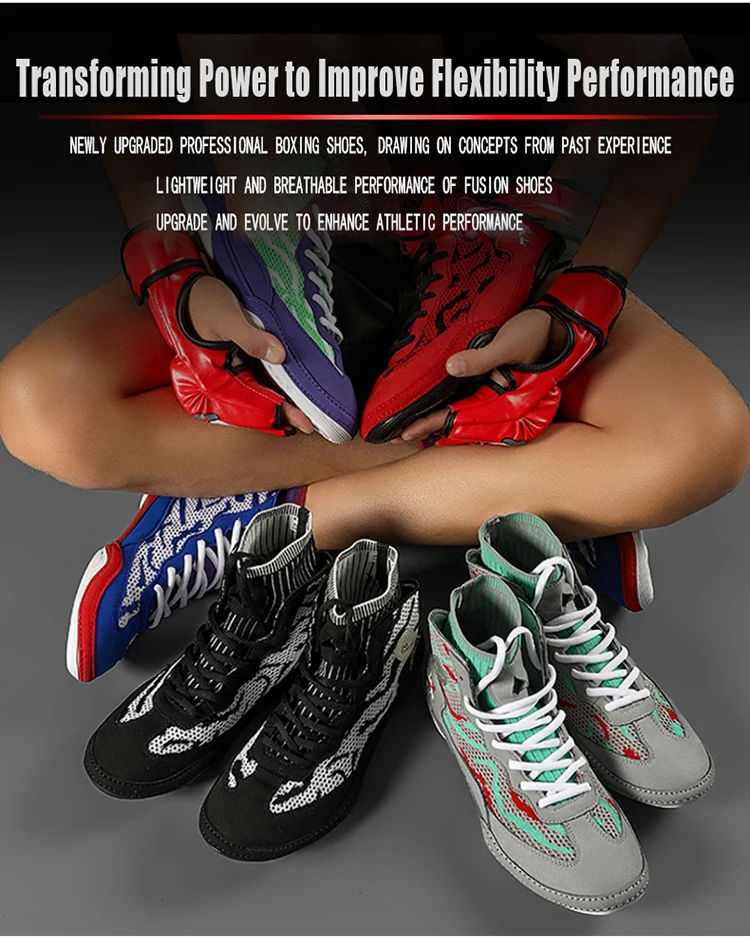 

Men's Comfortable Non-slip Wrestling Shoes Air Wearable Sneakers Multicolor Lightweight Boxing Shoes Wrestling Sneakers