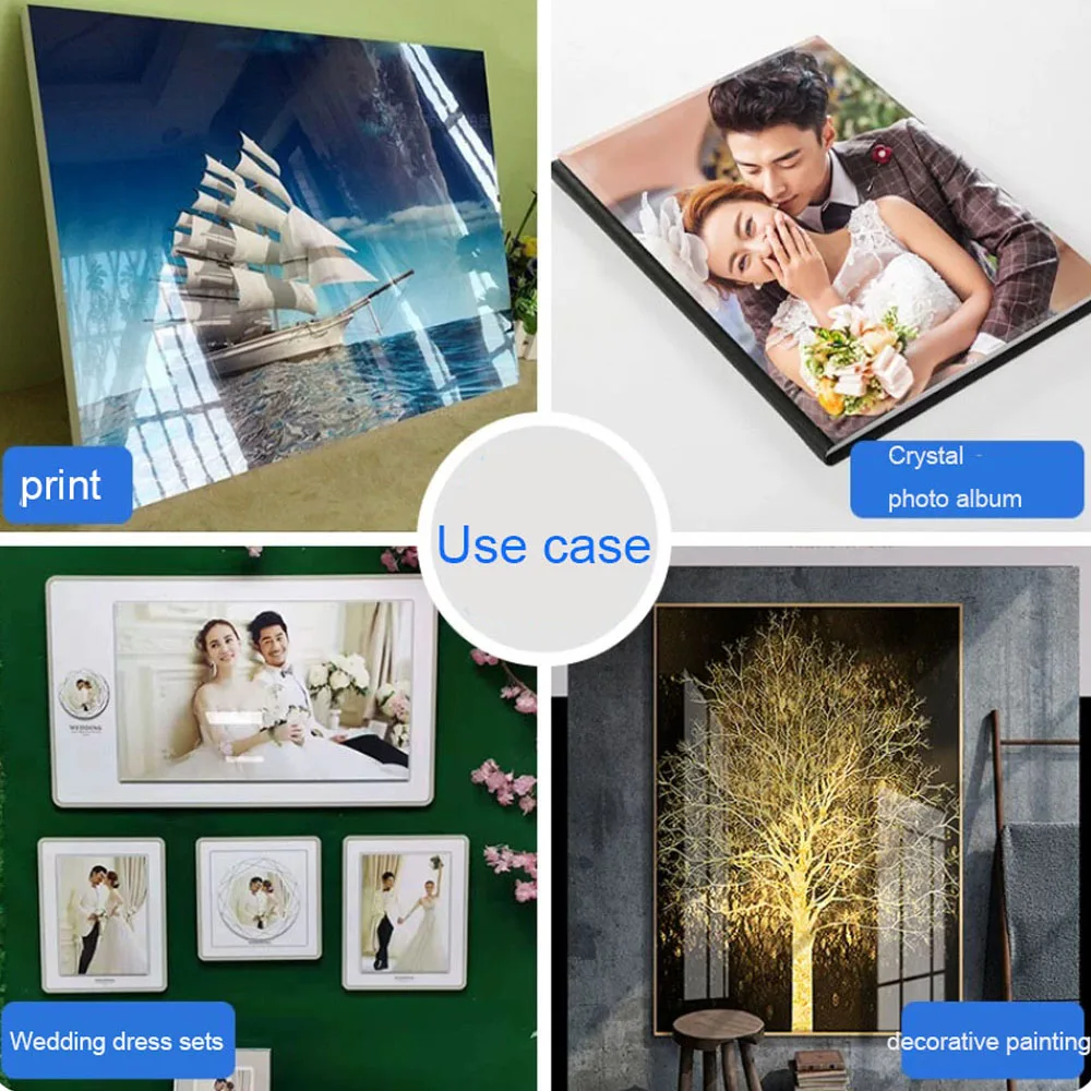 12.5 Inch Width 16.5M L Cold Mounting Film Self-adhesive Frosted Cross Water Transparent Oil Painting Sparkling