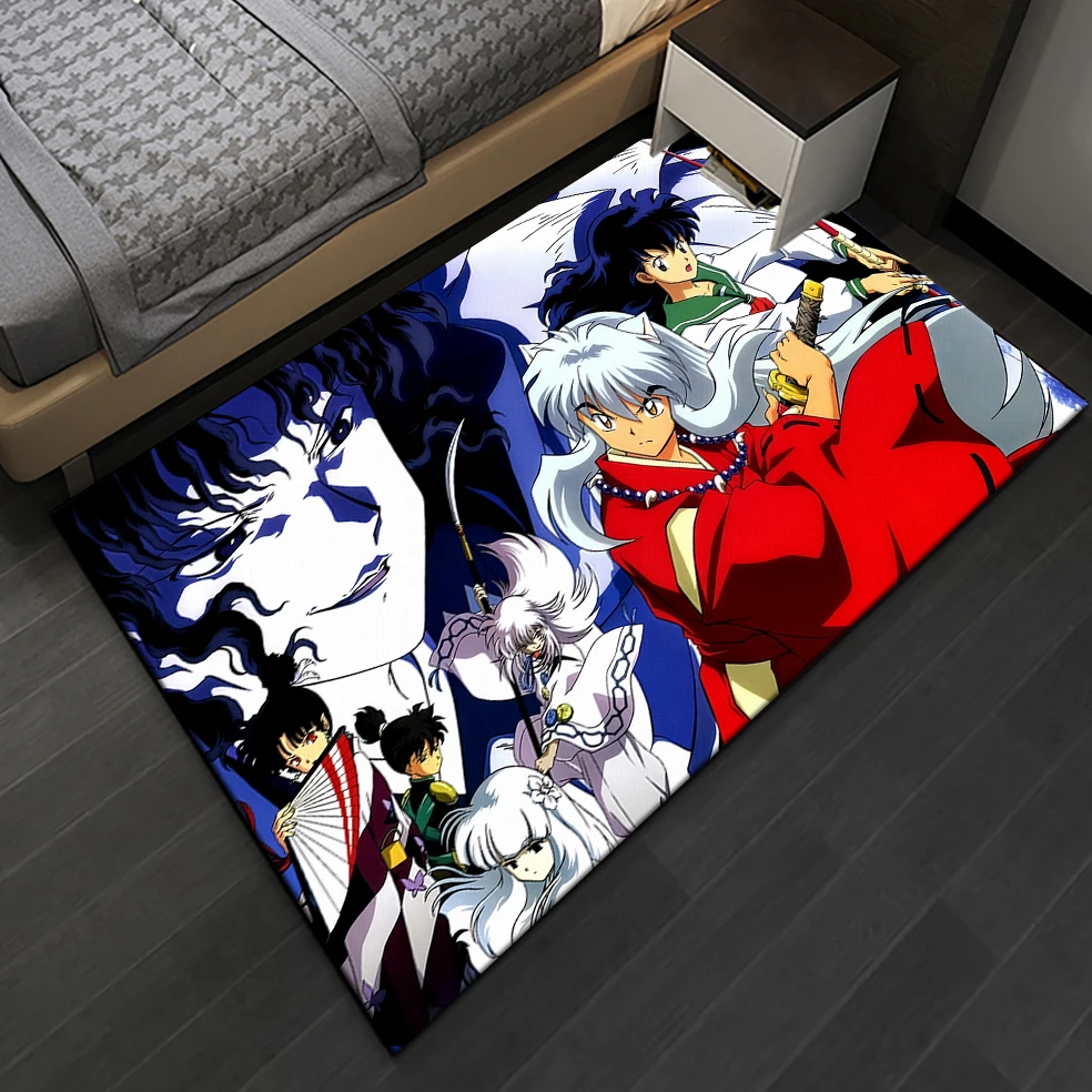 Inuyasha Cartoon HD Large Area Printed Carpet,Living Room Decor,Sofa,Table,Rug,Picnic,Camping,Outdoors,Bedroom,Home,Toilet Mat.,