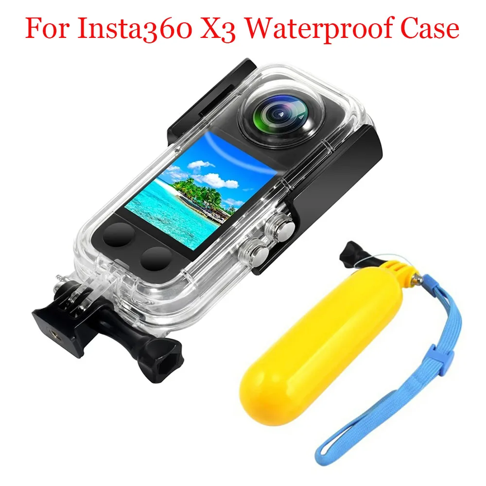 

Waterproof Housings for Insta360 X3 Panoramic Sports Camera Submersible Shell 40m Diving Case for Insta360 ONE X3 Accessories