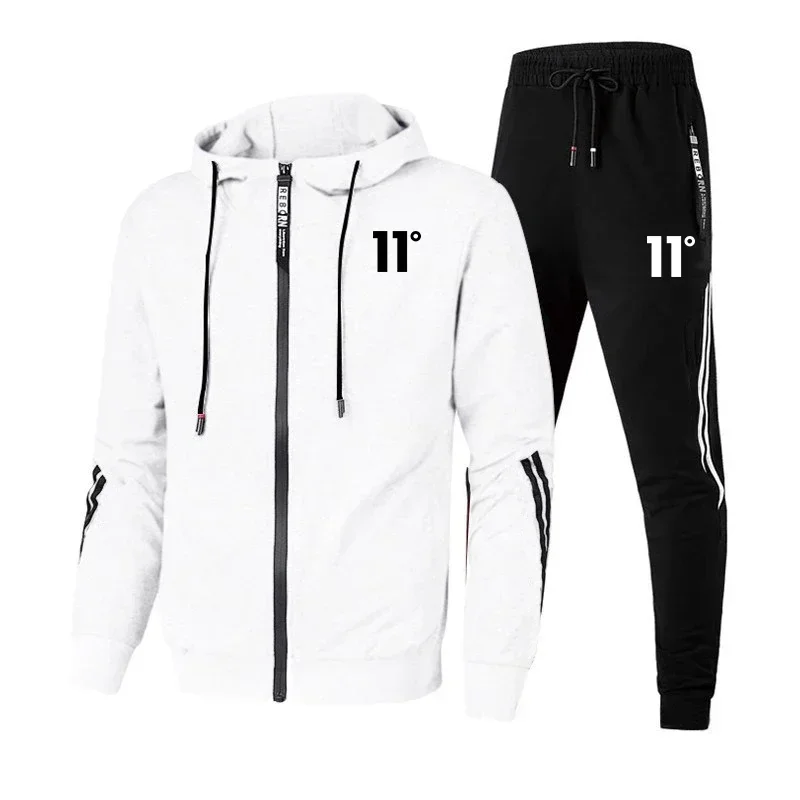 

Hot Sales Mens Tracksuit Print Zipper Hooded Sweatshirts Set High Quality Trend Casual Simplicity Sports Jogging Suit Clothing