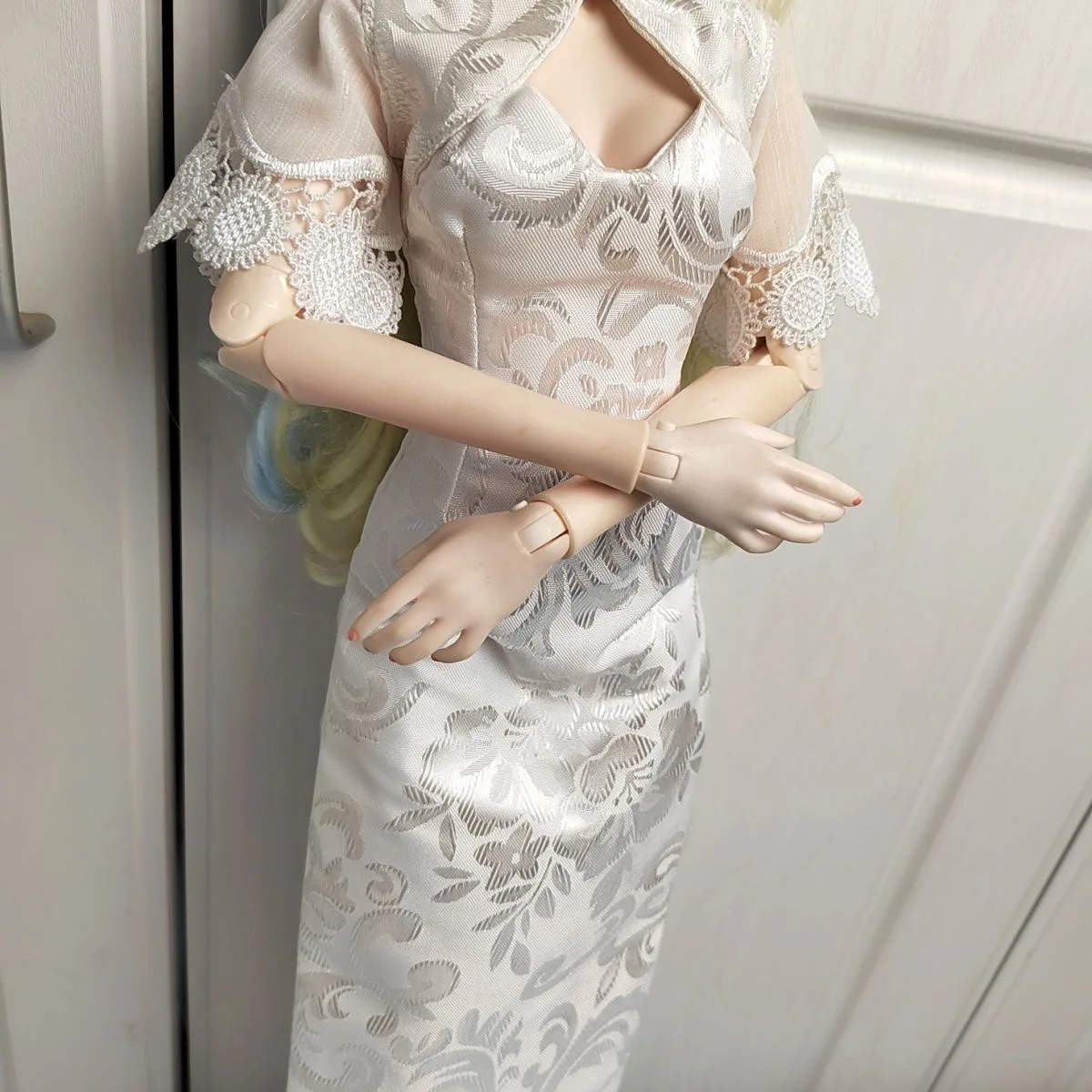 60cm Doll Clothes,1/3 BJD Cheongsam Double-Layered Dress, Debisheng  Yeluoli Set Skirt