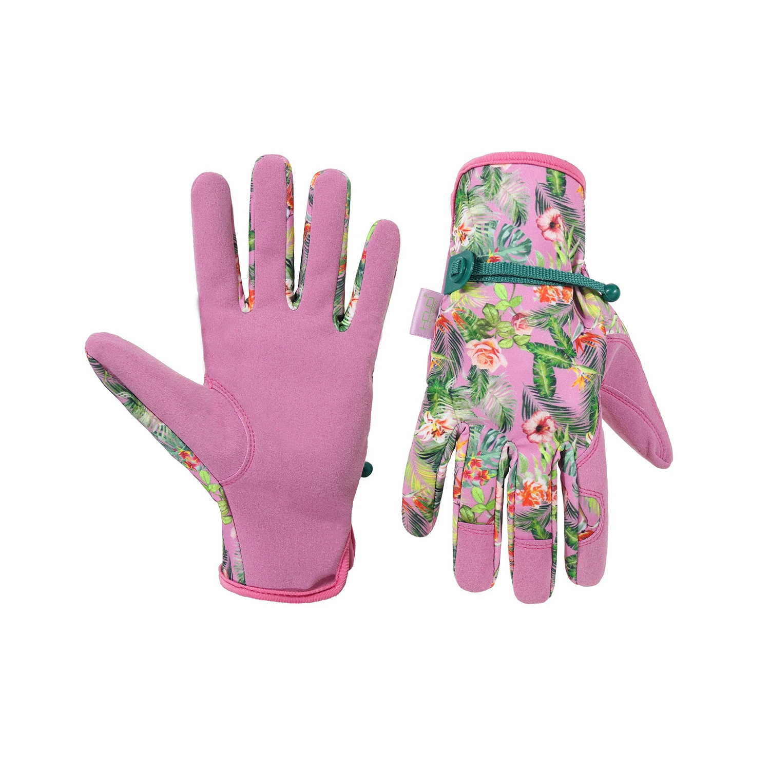 HANDLANDY Gartenhandschuhe für Damen, atmungsaktive Damen-Gartenhandschuhe aus Leder, bestes Geschenk für Gärtner