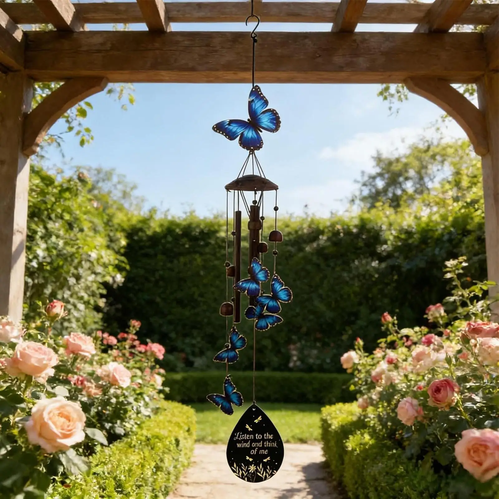 Wind Chimes for Outside 98cm Weatherproof Garden Decor Metal Wind Chimes Yard Art for Patio Porch Pathway Home Balcony Farmhouse