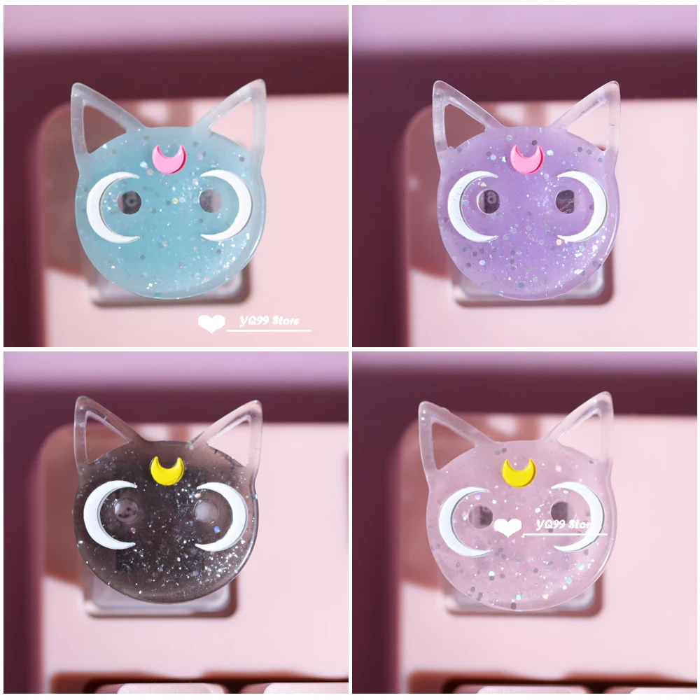 Personalized cartoon transparent translucent mechanical gaming keyboard keycaps for Cherry MX Switches Keyboards DIY Key