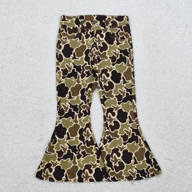 Straight Trousers Children Fashion Trousers Kids Pants Boutique Hunting Camo Print Collection Jeans Bell Bottoms for Girls Boys