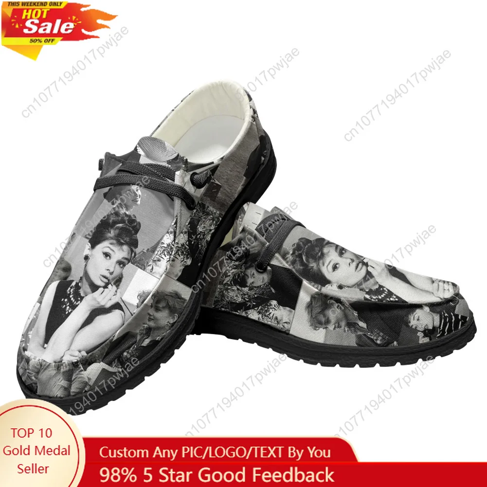 

Audrey Hepburn actress Flat Shoes Mens Womens Casual Shoes Outdoor Lightweight Footwear Hiking Fashion Prints Shoes