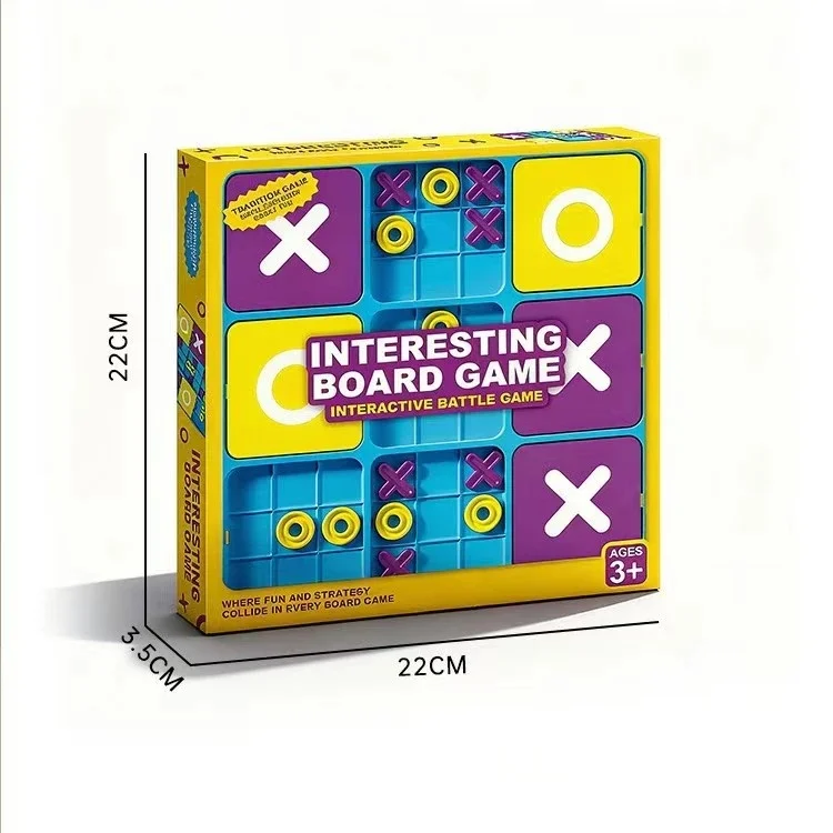 Ein Tic-Tac-Toe-Brettspiel mit neun Feldern, geeignet für Jungen und Mädchen, ein Tischspiel zur Früherziehung, das das logische Denken fördert, ein pädagogisches Spielzeug für Kinder, perfekt als Geschenk zu Weihnachten, zum chinesischen Neujahr, zum Neujahrstag und zu Geburtstagen, geeignet für Jungen und Mädchen. – Detail 1