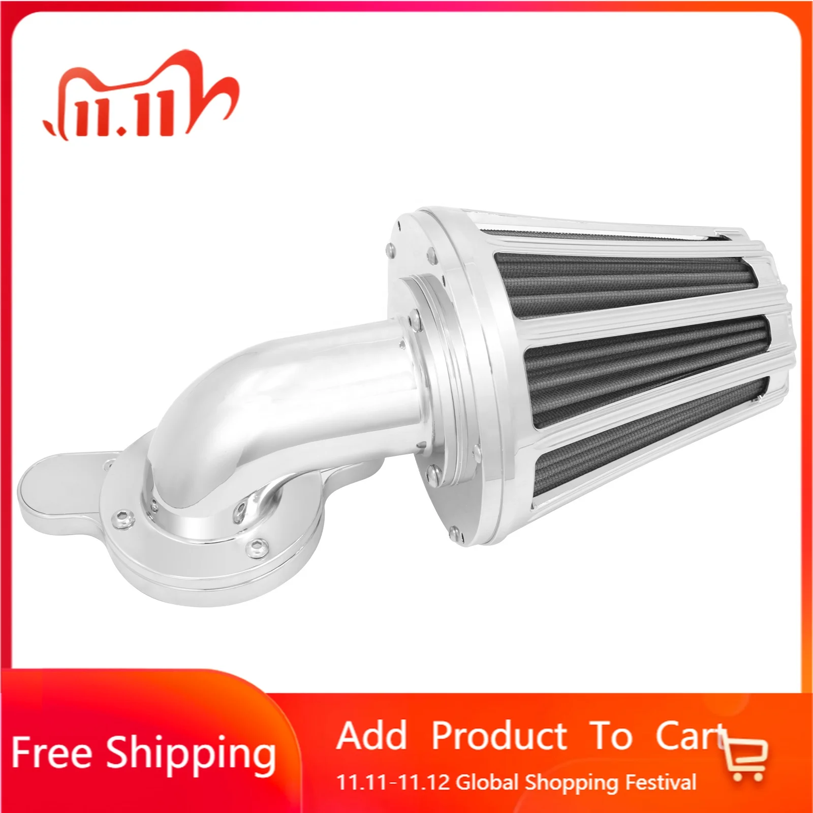 

STLF Motorcycle Chrome Air Filter for Softail Touring Road King Dyna Sportster XL883 1200 Breakout Ultra Limited