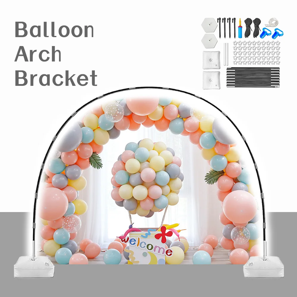 Balloon Arch Stand Holder Balloon Arch Frame Set Black White Half  Arch Stand Wedding Baby Shower Birthday Party Home Decoration