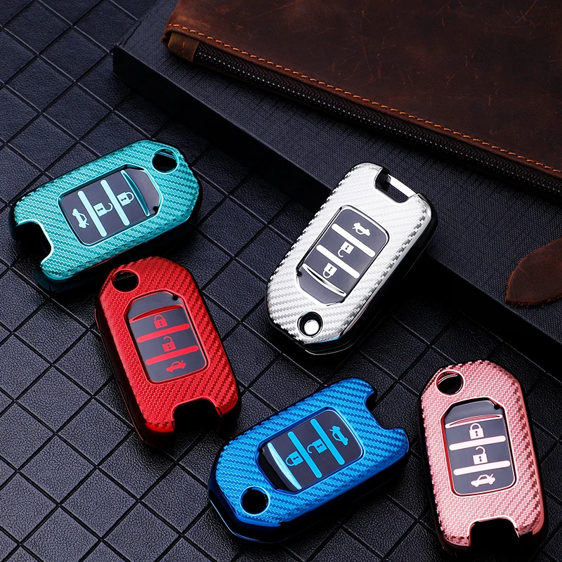 2 3 버튼 TPU 자동차 접이식 플립 키 케이스 커버 쉘 혼다 Civic HRV CRV XRV CR-V Crider Odyssey Pilot Fit Accord