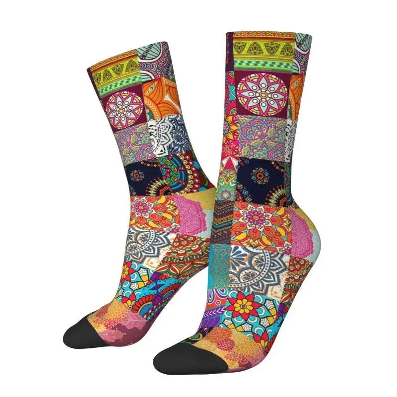 Calcetines con estampado étnico de retales africanos para hombre, calcetín de vestir, Hip Hop, Ankara, Unisex