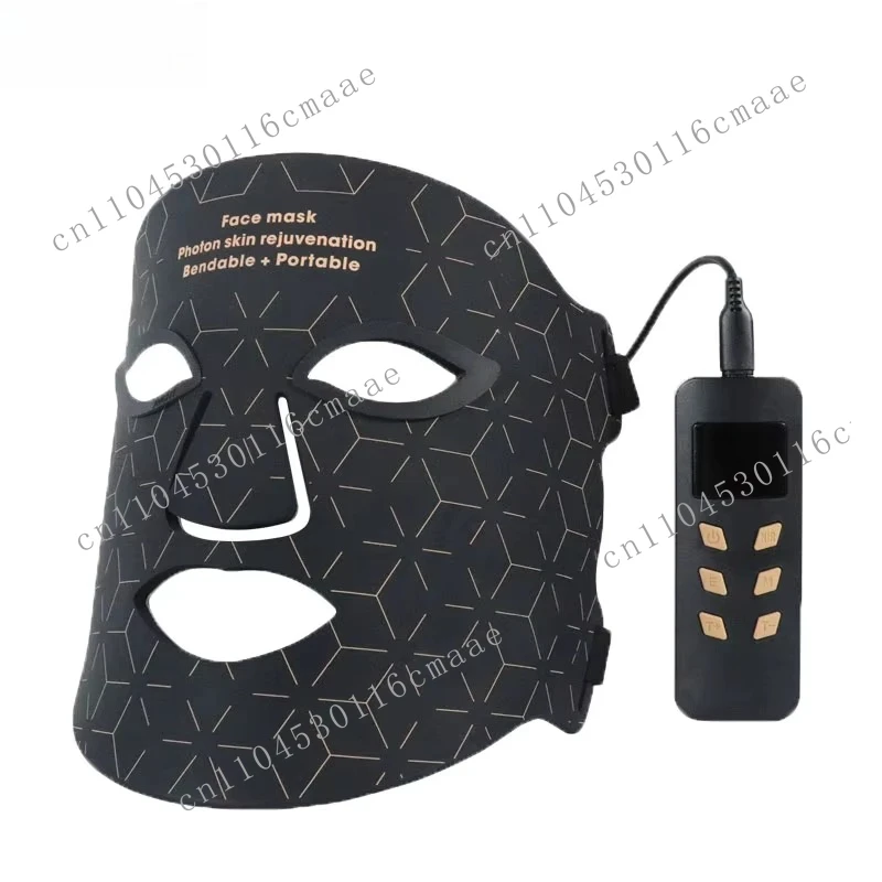 Handheld wireless silicone LED phototherapy mask, equipped with near LED mask, LED treatment equipment