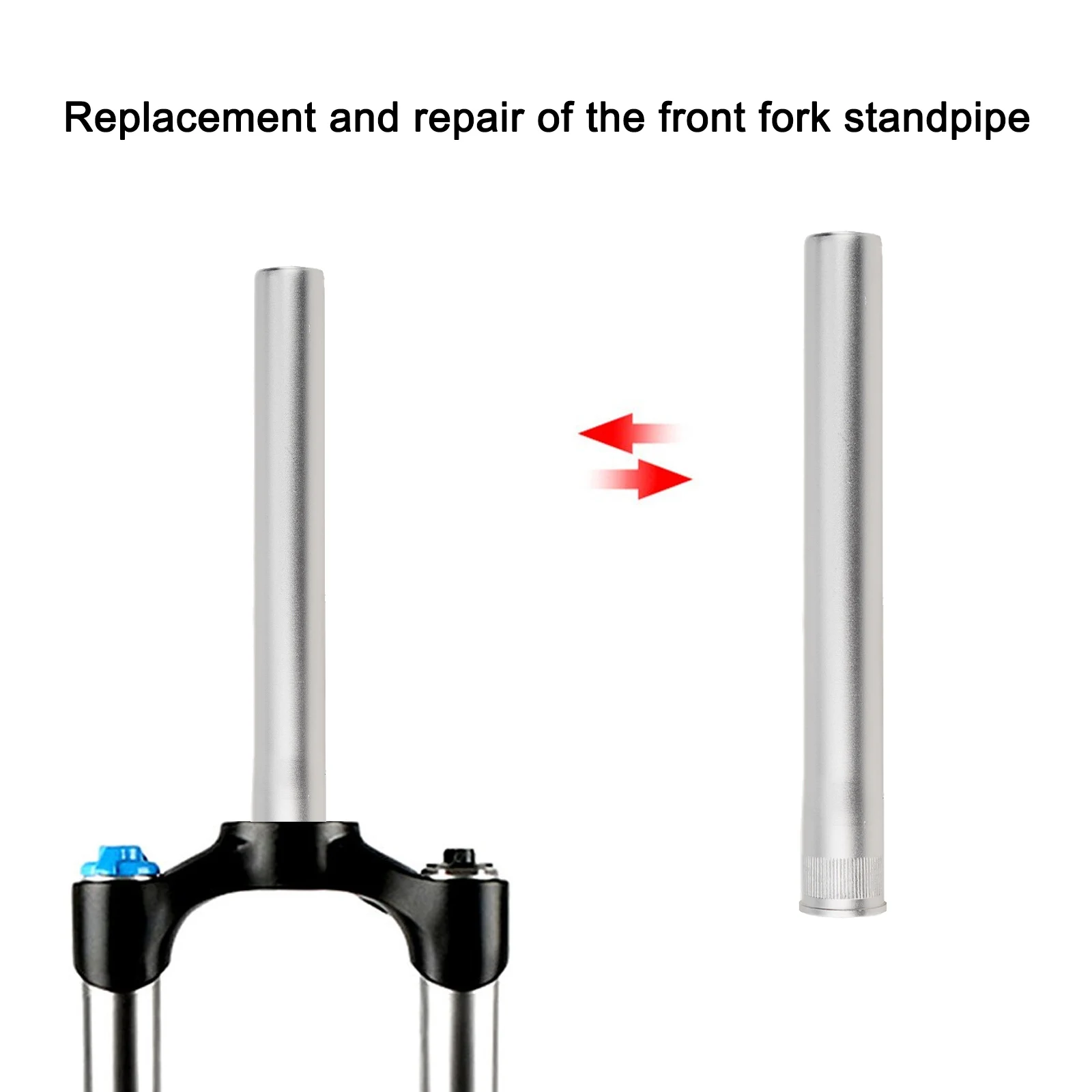 Mountain Bicycle Front Fork Head Tube Mountain Bike Cone Steerer Tube 28.6x30x240mm Fork Head Tube Cycling Repair Accessories