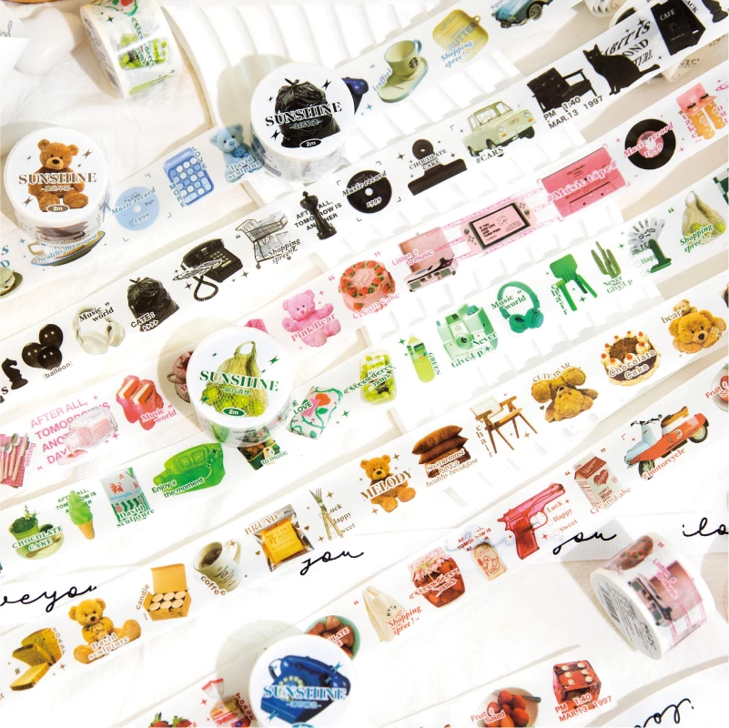 18PCS/LOT grocery store series retro decorative paper masking washi tapes