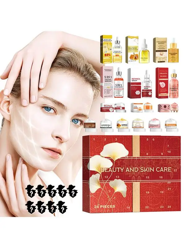 Beauty Advent Calendar Christmas Advent Calendar Skin Care Set 2024 Christmas Countdown Calendar For Women Skin Care