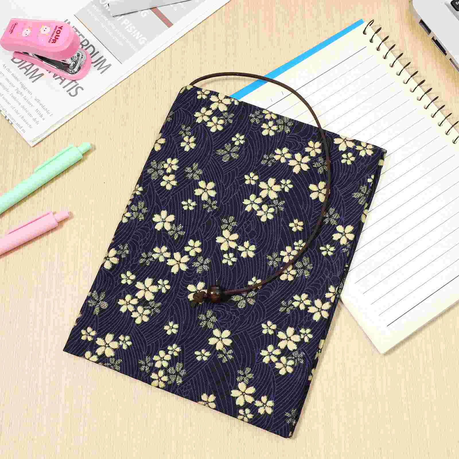 Book Cover Cloth Decor Creative Hand-made Sleeve Ornamental Protector Cases A4 Sleeves Flowers Exquisite Fabric Stylish Nurse