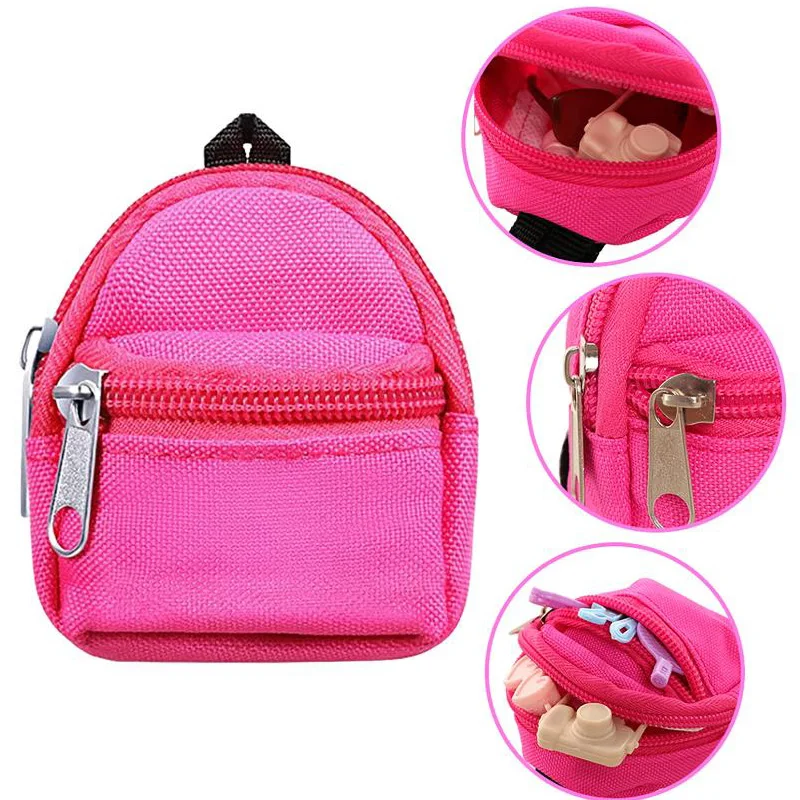 24 Pcs Doll Clothes=1 Sleeping Bag+1 Backpack+13 Wash Accessories+8 Life Accessories+1 Clothes For Girl 11.5inch Doll