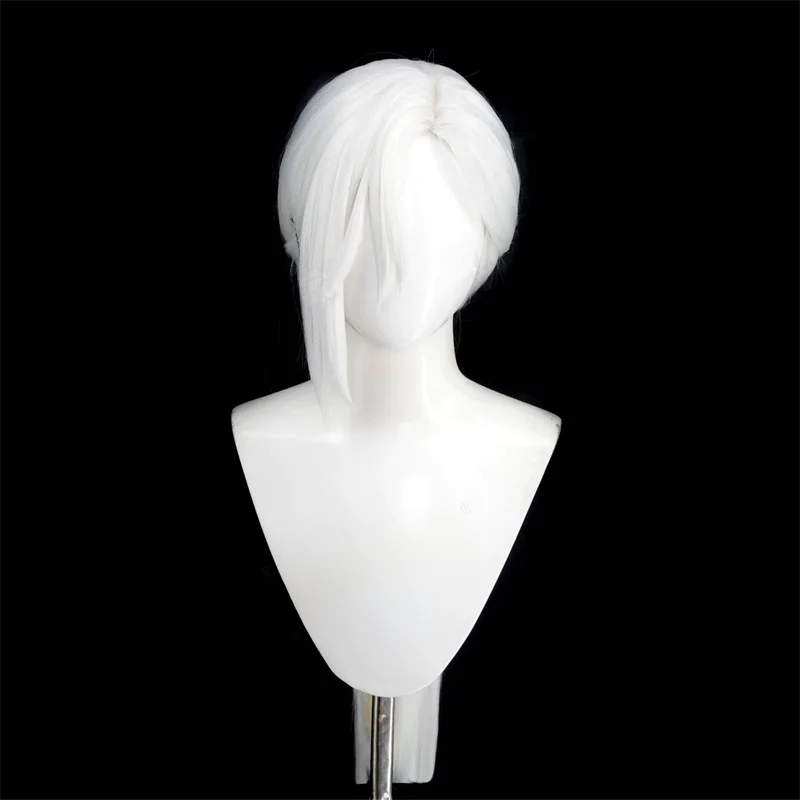 Jogo silent hill f máscara de raposa adulto cosplay peruca cabelo branco resistente ao calor perucas sintéticas halloween carnaval festa perucas