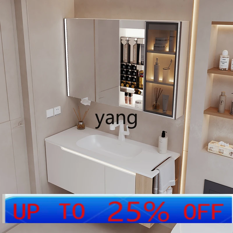 

LHH stainless steel integrated basin bathroom cabinet combined toilet washbasin washstand