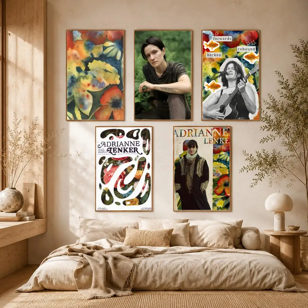 Adrianne Lenker Singer Indie Folk Poster Self-adhesive Advanced Aesthetic Printing Paper Wall Art for Living Room Home Decor