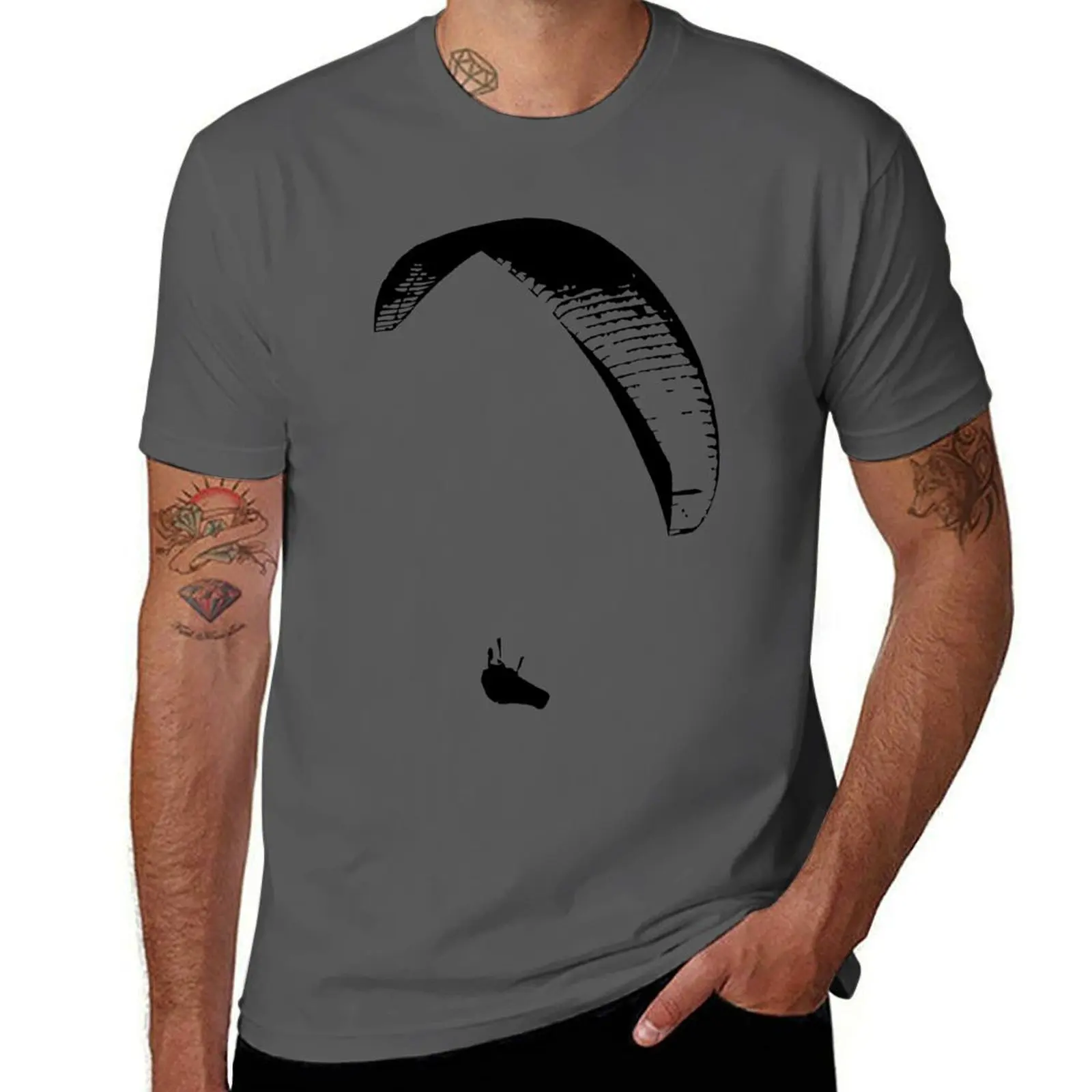 

Paraglider (black) T-Shirt Plus Size Outdoor Casual Top