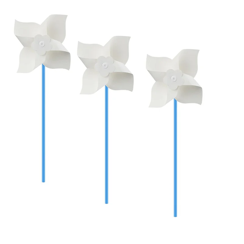 Heißer Verkauf-96 Stück DIY-Windräder zum Basteln, weiße Blanko-Papier-Windräder, färben Sie Ihre eigenen Windräder für Kinder, Sommeraktivität, Kunst