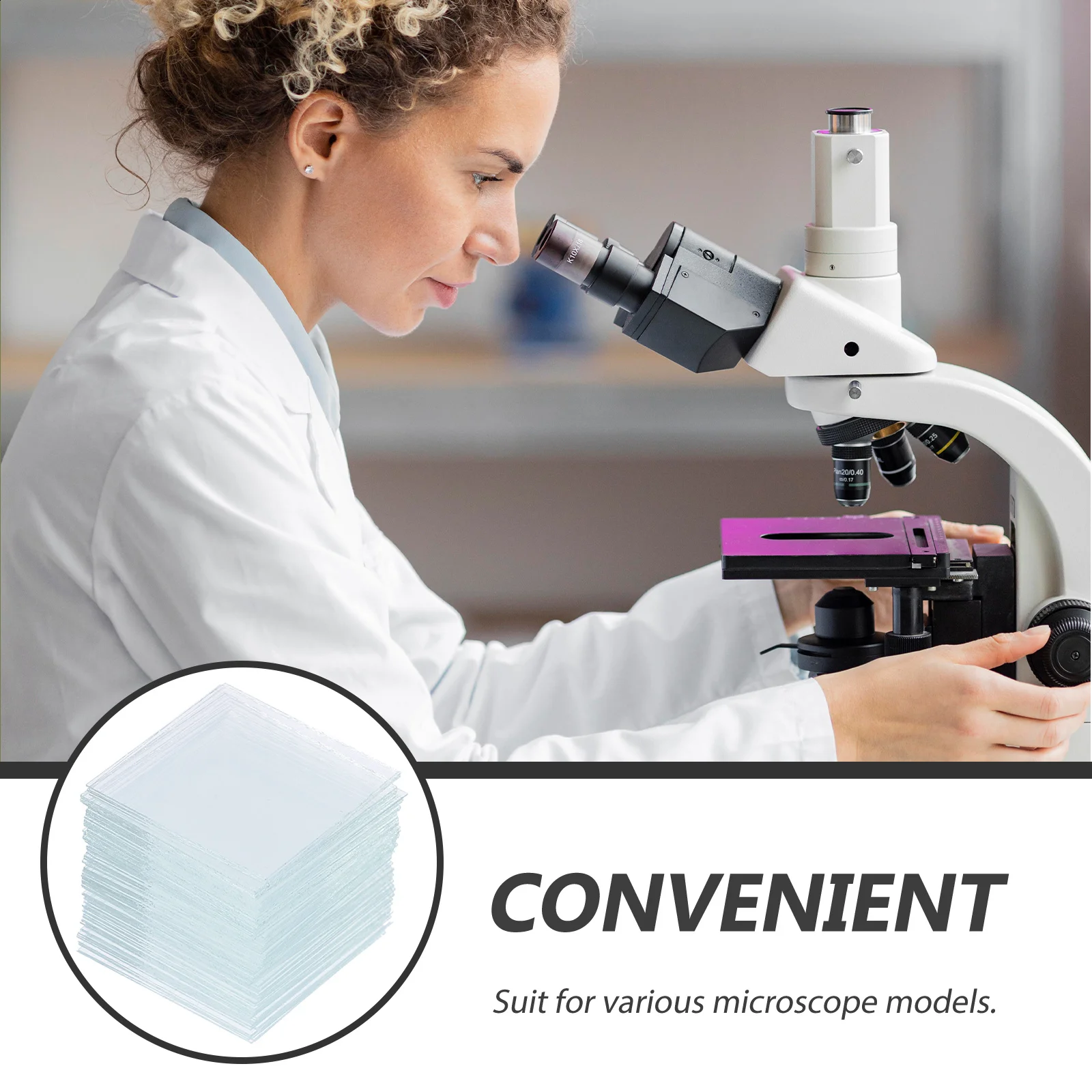 

500 Pcs Lab Microscope Accessories Cover Slips for Slides Glasses Microscopic Specimen Sample