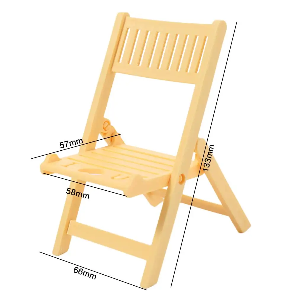 Plastic Cellphone Stand Folding Desk Decor Chair Shape Phone Holer Mini Multi-functional Cell Phone Bracket