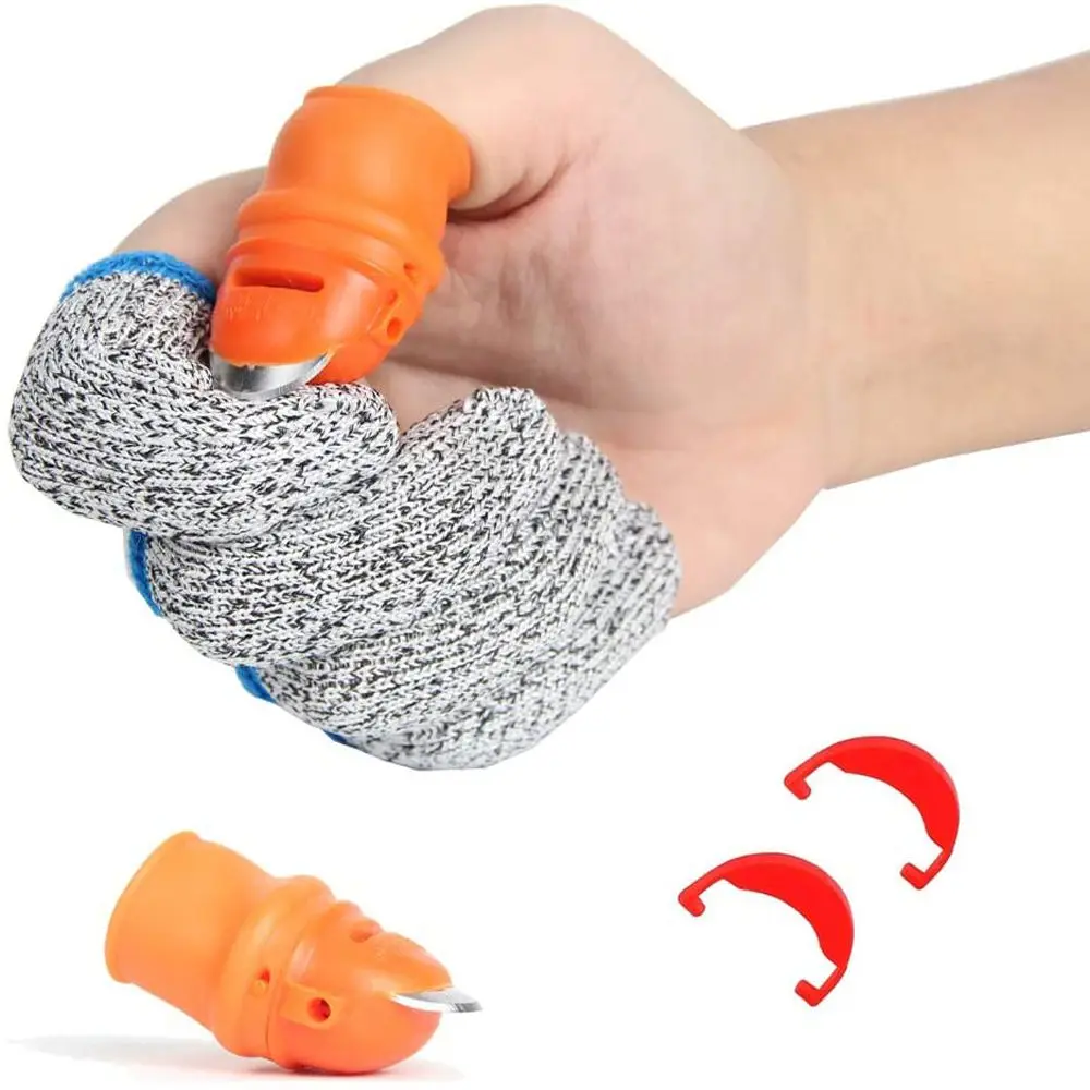 Fruit & Vegetable Tools Kitchen Gadget Garden Supplies Finger Guards Thumb Cutter Cut-resistant Finger Sleeve Bean Picker