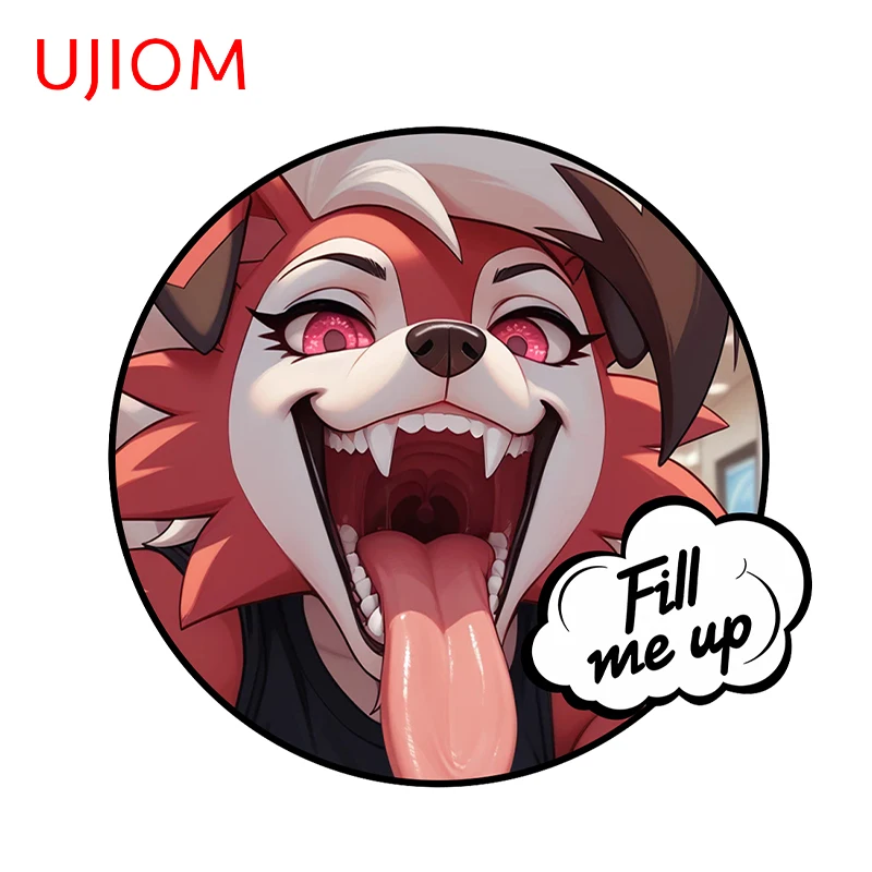 

UJIOM Fill Me Up Furry Creative Wall Decal Amusing Personality Milk Cate Wardrobe Dedcoration Ncie Wall Stickers For Kids Room