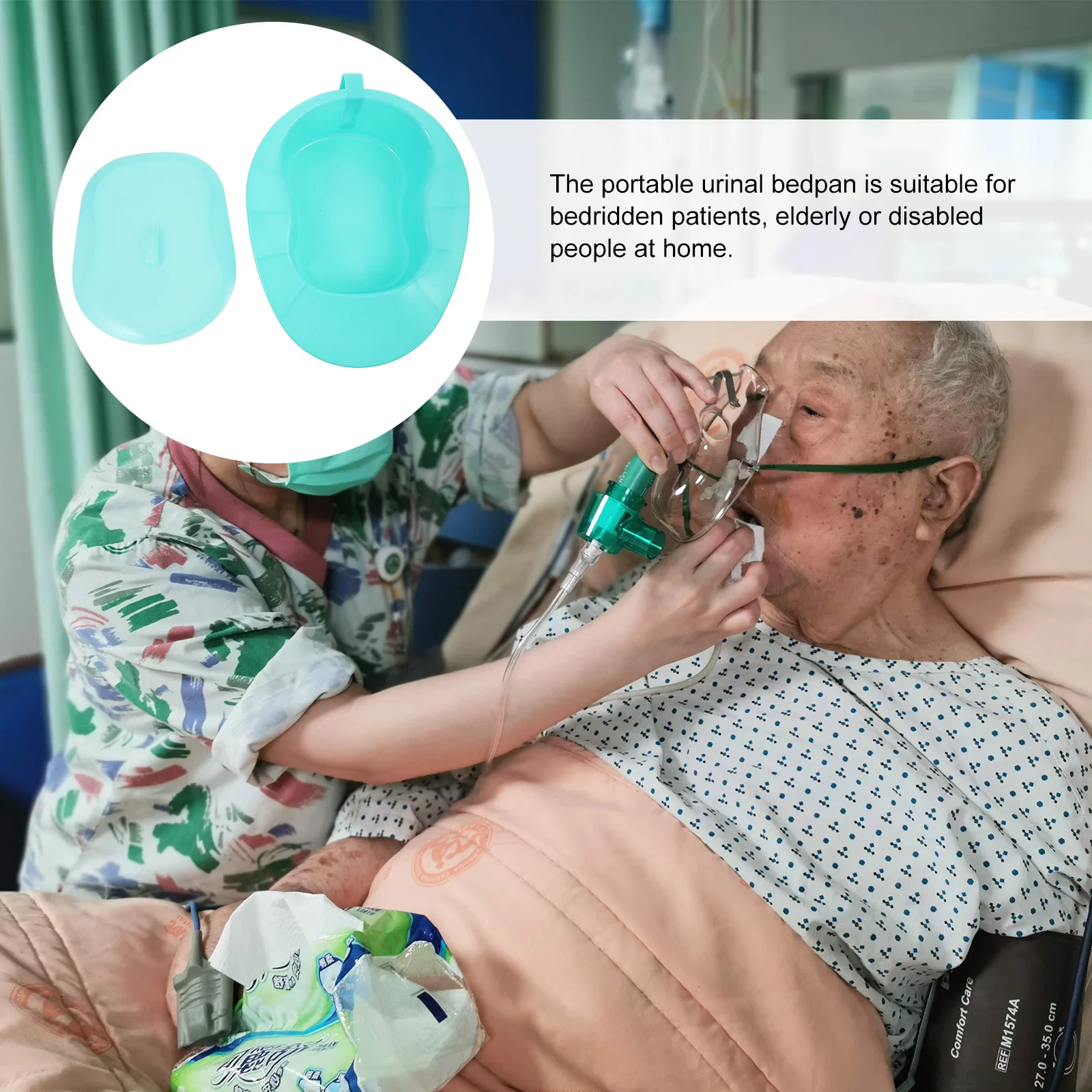 

Bed Pan With Lid Heavy Duty Portable Toilet For Elderly Bedridden Patients Smooth Slope Design Easy Clean Odor Isolation