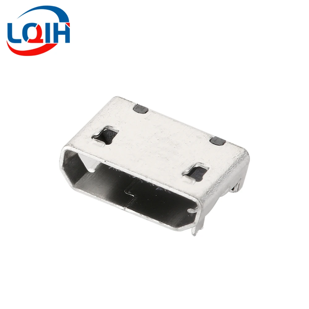 10PCS Micro USB 5S 5P B Female Plug Board Connector 5.9mm Short Pin with Column and Solder Pin  Boundless