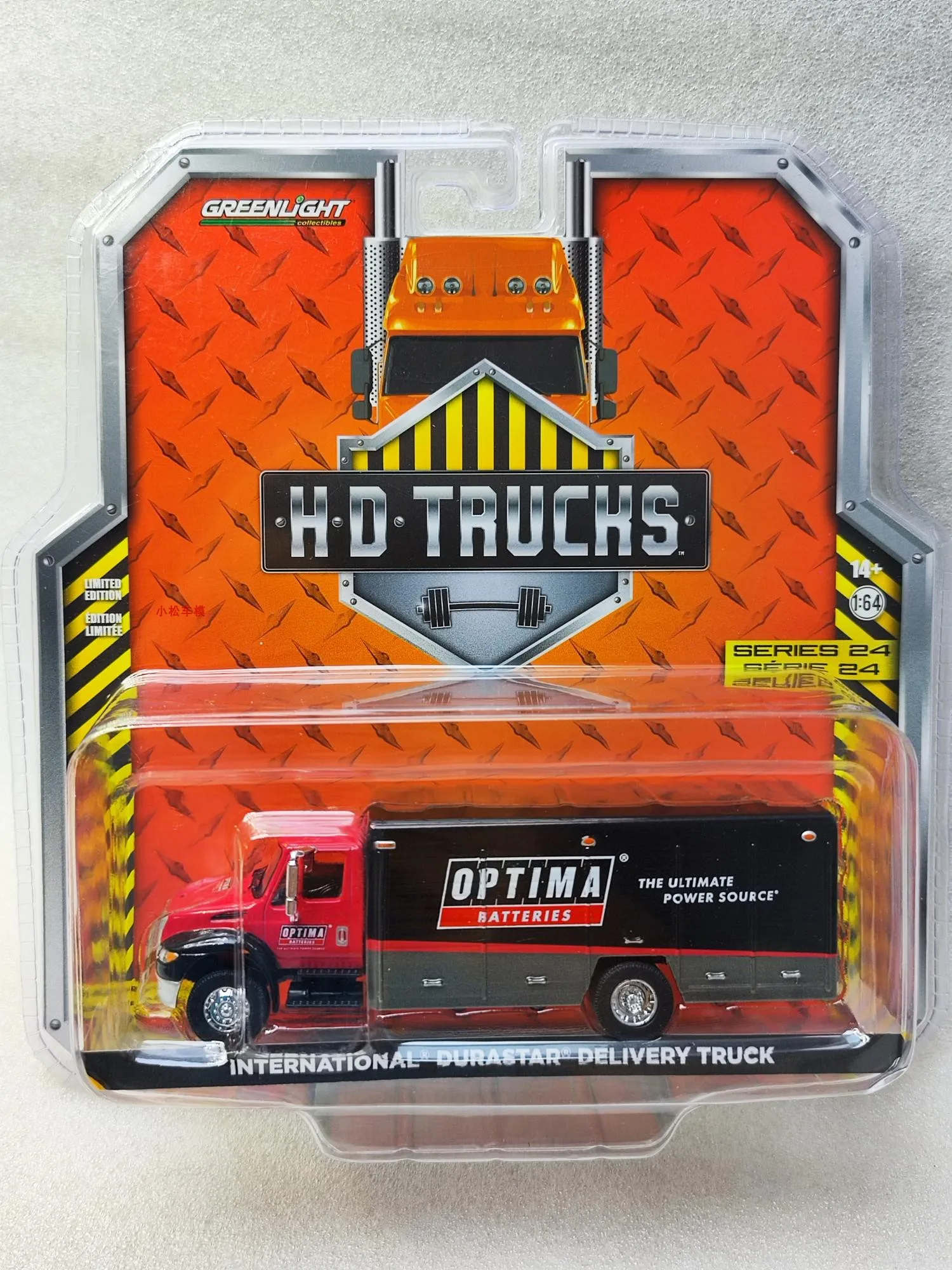

Green Light 1:64 International Durastar 4400 Delivery Truck - OPTIMA BatteriesAlloy Car Models Collectibles Hobbies Toys Gifts