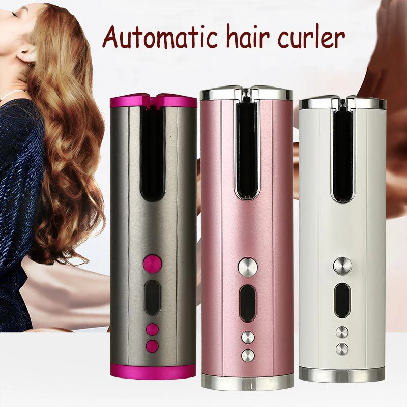 Automatic Hair Curler Wireless USB Rechargeable Auto Rotating Curling Iron Portable Curling iron Home Hairdressing Styling Tool