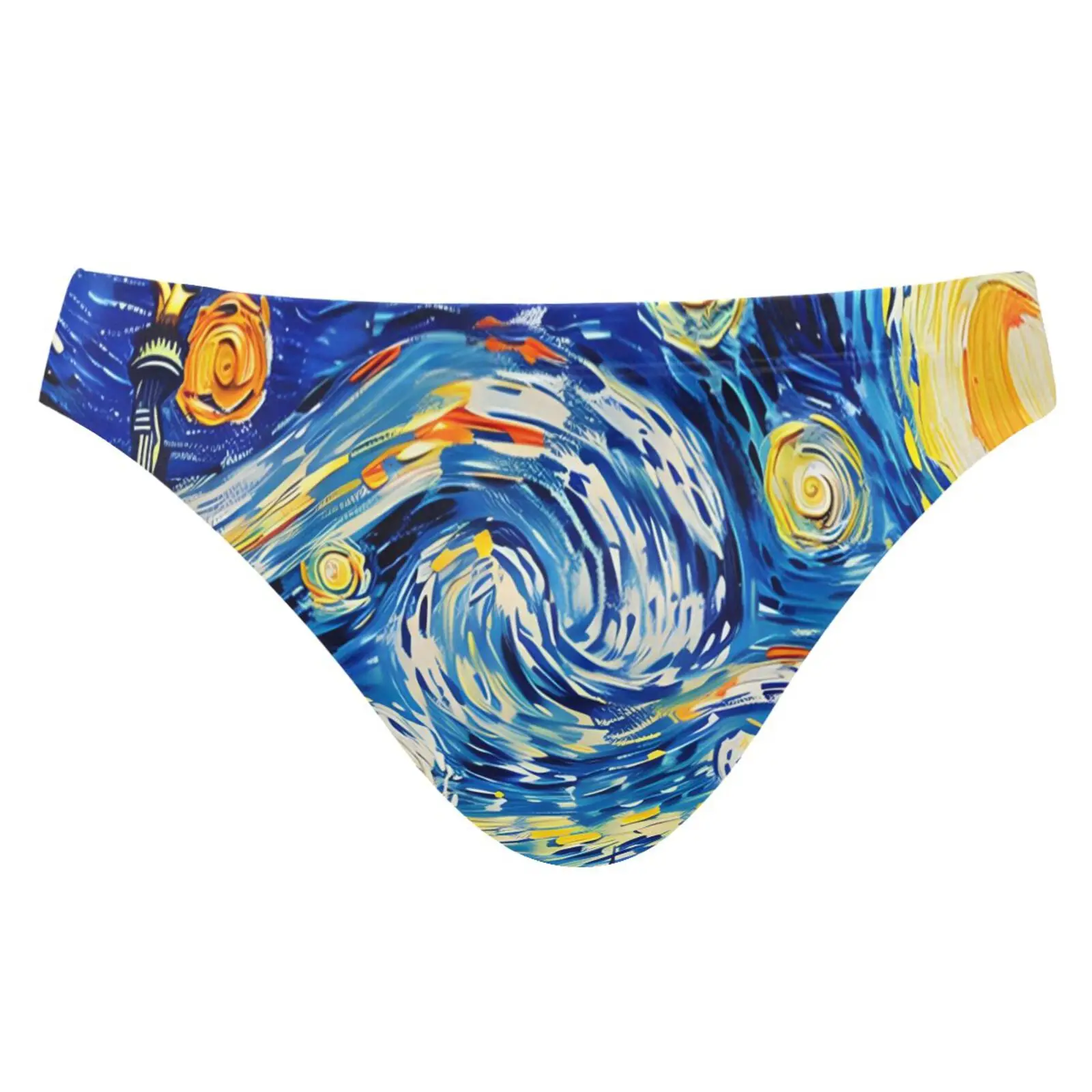 

Man Brand Swimming Briefs Low Waist Van Gogh oil painting Swimwear drop With Push-up Pad Sexy Shorts Trunks Boxers Men's Swim